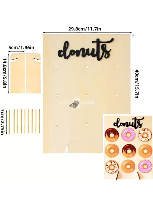 Fa Donut Falitartó Állvány