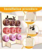 Fa Donut Falitartó Állvány