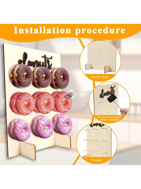 Fa Donut Falitartó Állvány