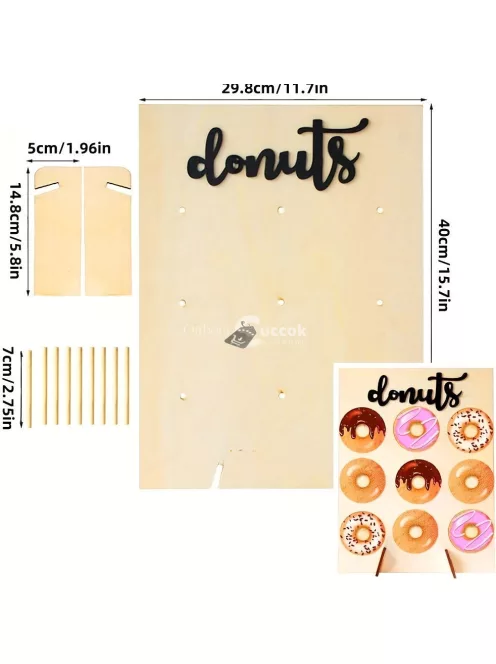 Fa Donut Falitartó Állvány