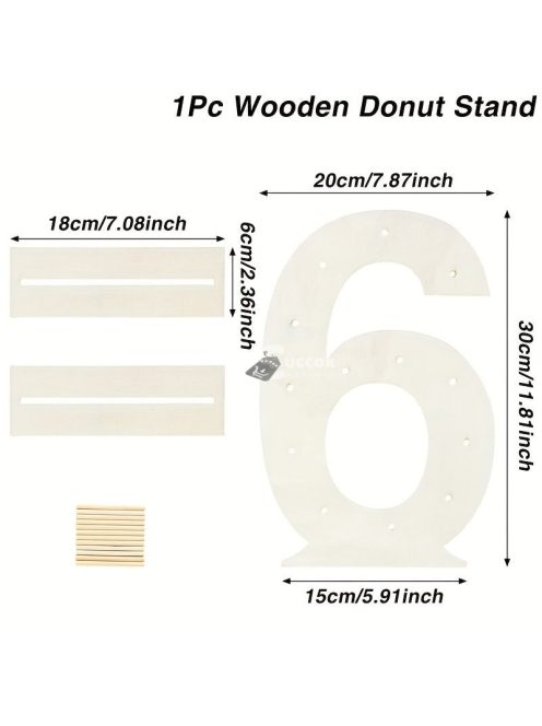 Fa édesség, fánk tartó állvány