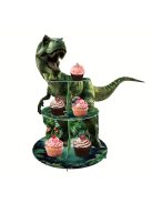 Strapabíró 3-szintes T-Rex tortatartó