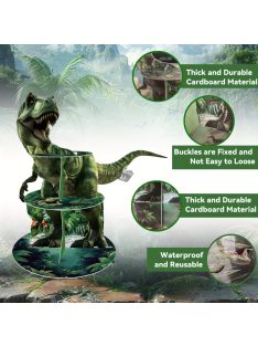 Strapabíró 3-szintes T-Rex tortatartó