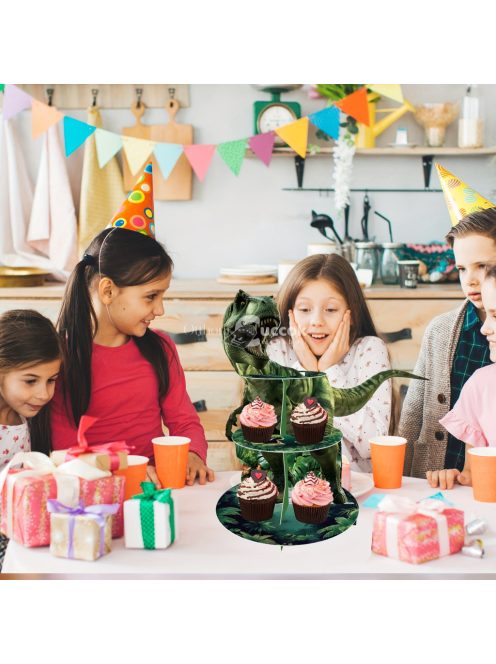 Strapabíró 3-szintes T-Rex tortatartó