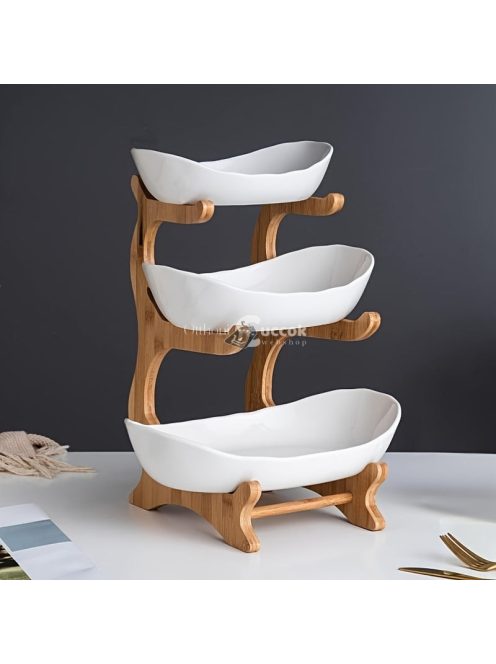 3 Szintes Modern Műanyag Gyümölcs- és Cukorkaállvány