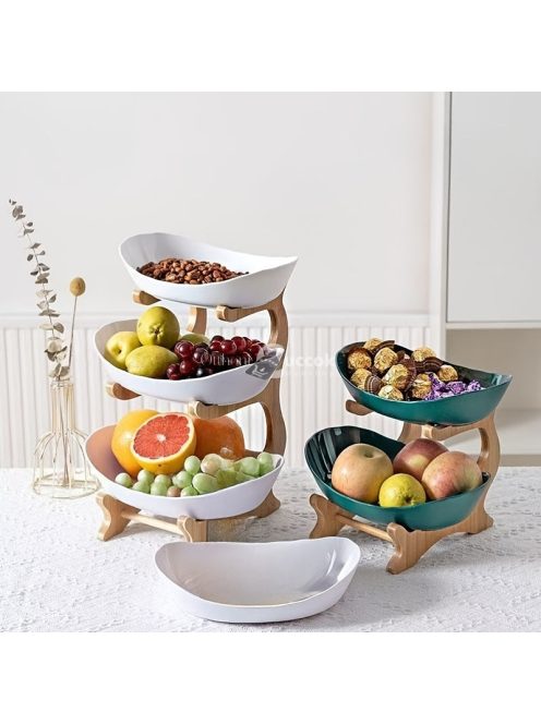 3 Szintes Modern Műanyag Gyümölcs- és Cukorkaállvány