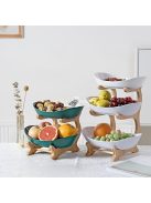 3 Szintes Modern Műanyag Gyümölcs- és Cukorkaállvány