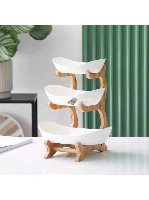 3 Szintes Modern Műanyag Gyümölcs- és Cukorkaállvány