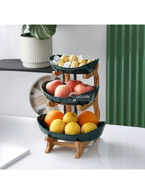 3 Szintes Modern Műanyag Gyümölcs- és Cukorkaállvány