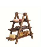 Háromszintes fa ételállvány