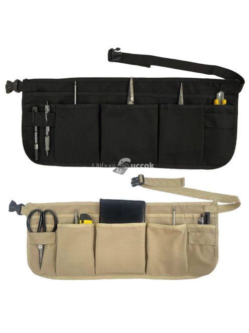 Khaki Praktikus Eszköztartó Derékkötény 12 Zsebbel