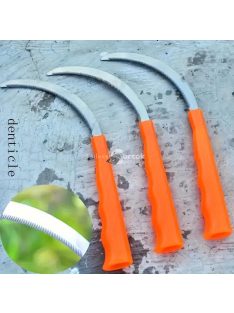   Rozsdamentes acél fogazott pengéjű bozótvágó műanyag nyéllel