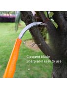 Rozsdamentes acél fogazott pengéjű bozótvágó műanyag nyéllel