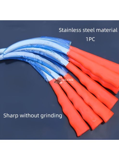 Rozsdamentes acél fogazott pengéjű bozótvágó műanyag nyéllel