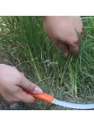 Rozsdamentes acél fogazott pengéjű bozótvágó műanyag nyéllel