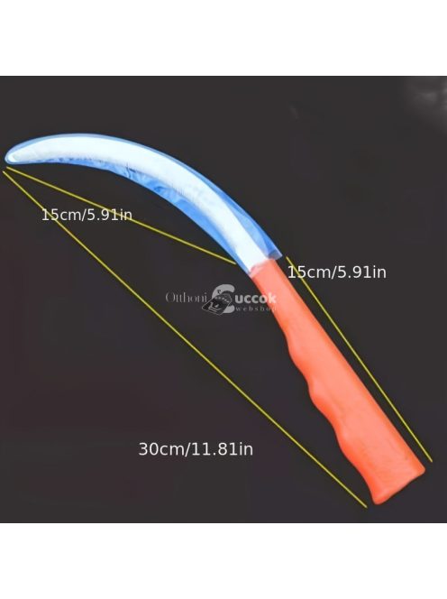 Rozsdamentes acél fogazott pengéjű bozótvágó műanyag nyéllel