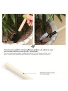 6 db-os mini kertészeti szerszámkészlet, amely alkalmas beltéri cserépültetésre