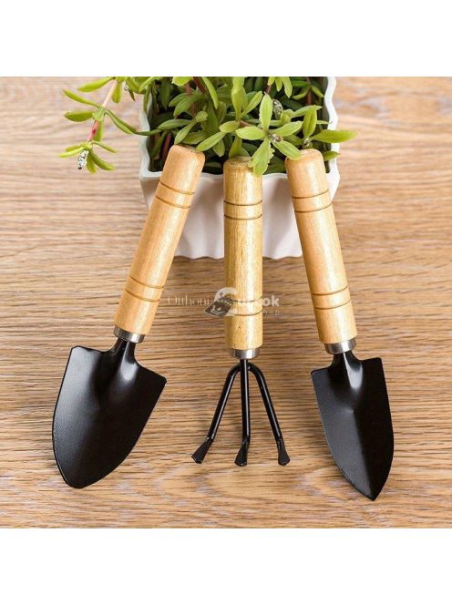 6 db-os mini kertészeti szerszámkészlet, amely alkalmas beltéri cserépültetésre