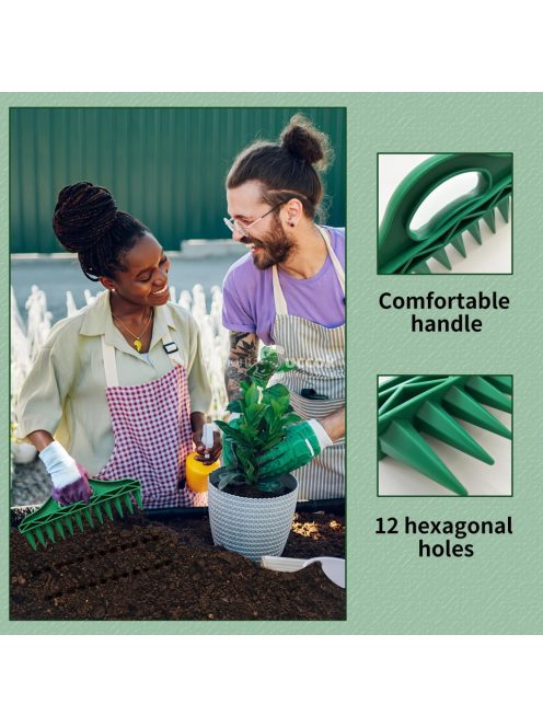 1 db tartós műanyag kézi dugófúró kerti vetőeszköz