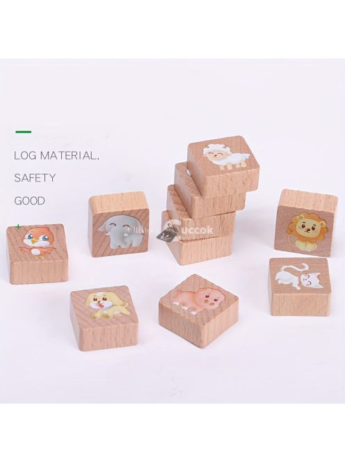 Fa Állatos Busz Puzzle Játék - Fejleszti a Matematikai Készségeket és a Logikát