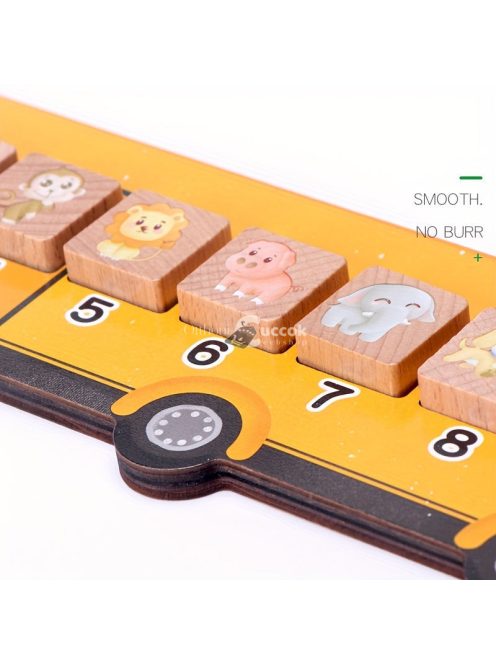Fa Állatos Busz Puzzle Játék - Fejleszti a Matematikai Készségeket és a Logikát