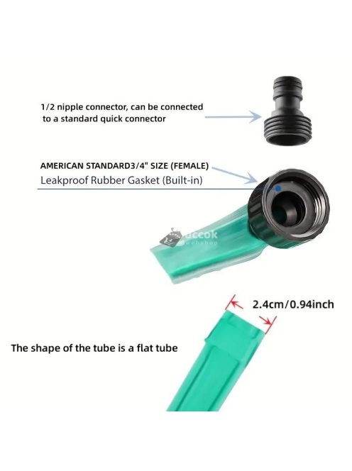 Rugalmas kerti pázsitlocsoló csepegtető, öntözőtömlő