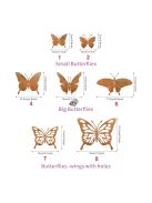 Szobadekoráció 3D pillangó