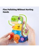 3-részes dinoszaurusz építő puzzle, csavarhúzóval