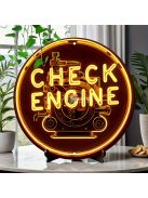 1db Retro Alumínium Check Engine Neon Tábla