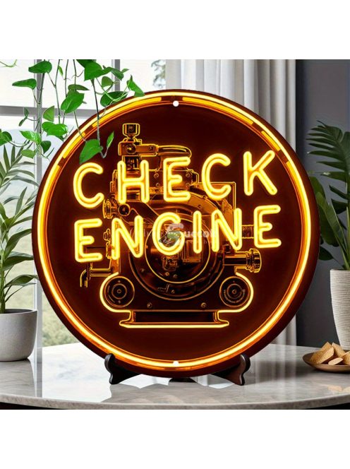 1db Retro Alumínium Check Engine Neon Tábla