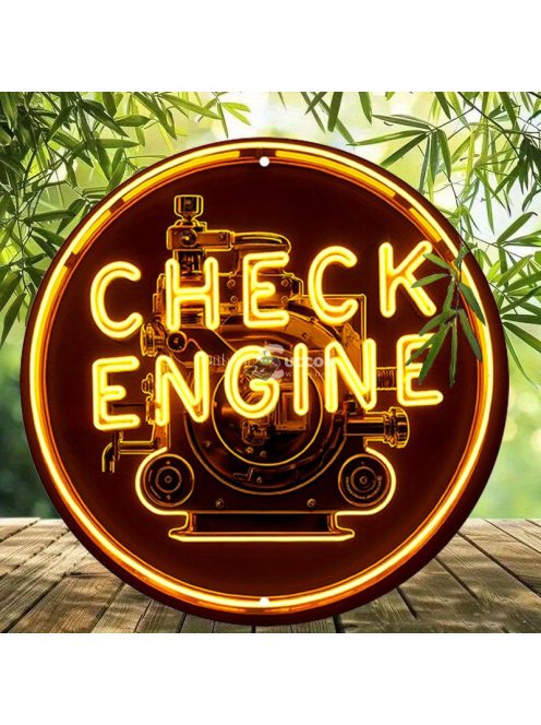 1db Retro Alumínium Check Engine Neon Tábla