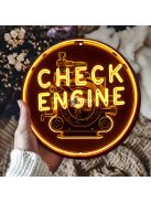 1db Retro Alumínium Check Engine Neon Tábla