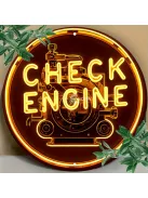 1db Retro Alumínium Check Engine Neon Tábla