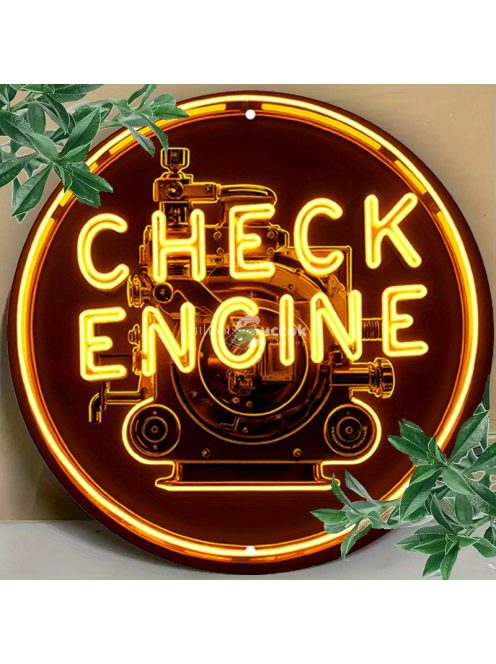 1db Retro Alumínium Check Engine Neon Tábla
