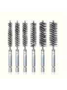 6 db rozsdamentes acél huzalcső kefe készlet