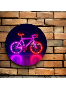Neon kerékpáros tábla