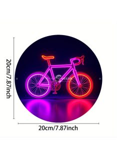 Neon kerékpáros tábla