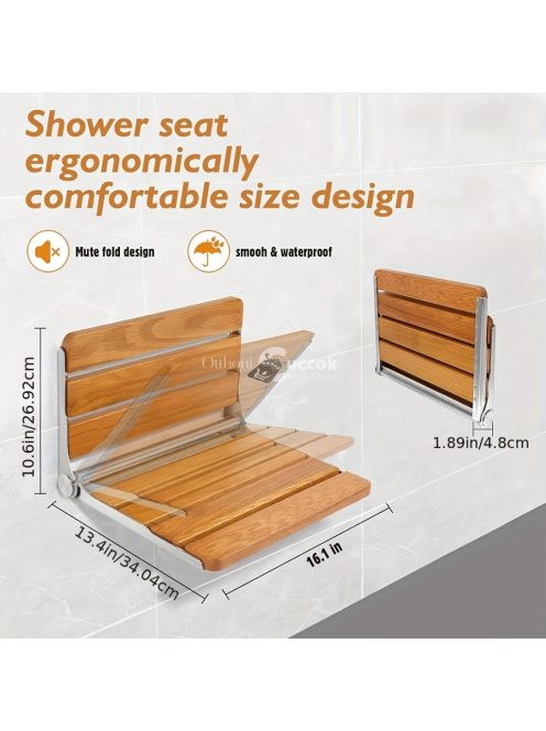 Zuhanypad, Falra Szerelhető Rozsdamentes Acél Zuhanyszék