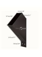 4db Erős 45-fokos szögű Fekete vas keret