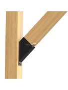 4db Erős 45-fokos szögű Fekete vas keret