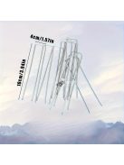 40 db U alakú fém kerti cövek