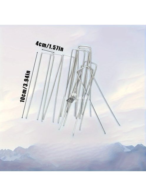 40 db U alakú fém kerti cövek