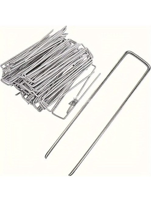 40 db U alakú fém kerti cövek