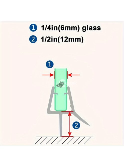 2db Zuhanyajtó Alsó Tömítés
