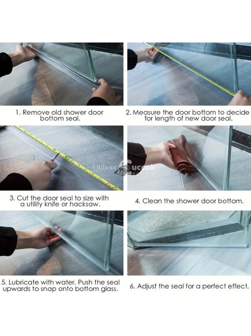 2db Zuhanyajtó Alsó Tömítés