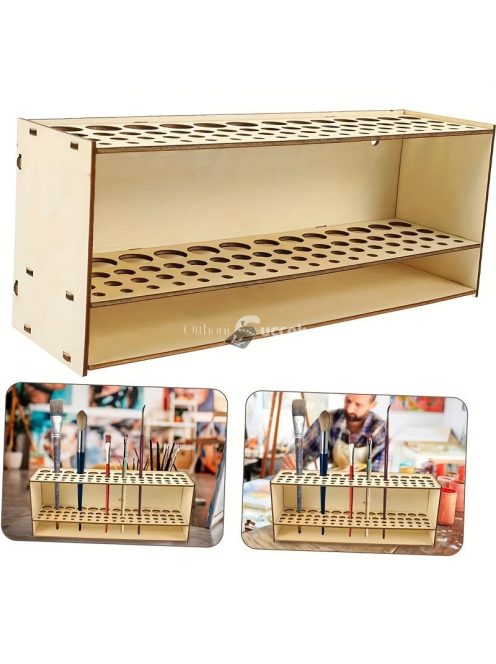 Klasszikus fa festékecset tartó állvány