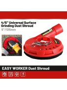 1 db szögcsiszoló porvédő burkolat 125mm/4.5inch csiszoló porgyűjtő tartozékokkal