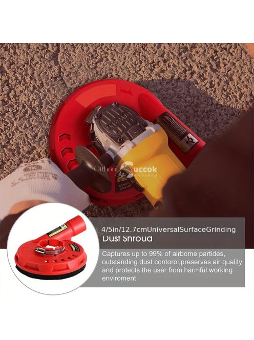 1 db szögcsiszoló porvédő burkolat 125mm/4.5inch csiszoló porgyűjtő tartozékokkal