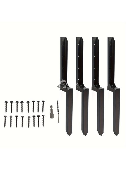 4 db nagy teherbírású acél kerítésoszlop horgony