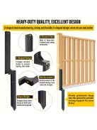 4 db nagy teherbírású acél kerítésoszlop horgony